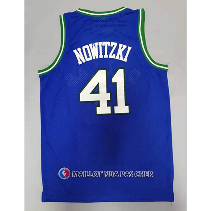 Maillot Dallas Mavericks Dirk Nowitzki NO 41 Mitchell & Ness 1998-99 Bleu